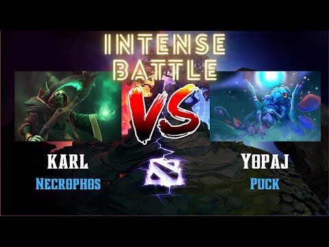 INTENSE BATTLE!! Mid KARL [Necorphos] Against Mid YOPAJ [Puck] l Dota 2 Pro