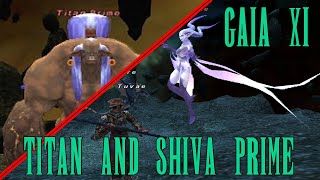 FFXI - GaiaXI: Shiva and Titan Prime fights - Relic DRG Solo