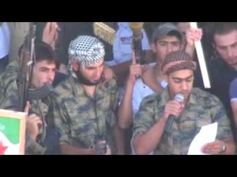 انشقاق 17 عسكري أثناء المظاهرة وانضمامهم إلى لواء شهداء معرة النعمان كتيبة القعقاع بن عمرو التميمي