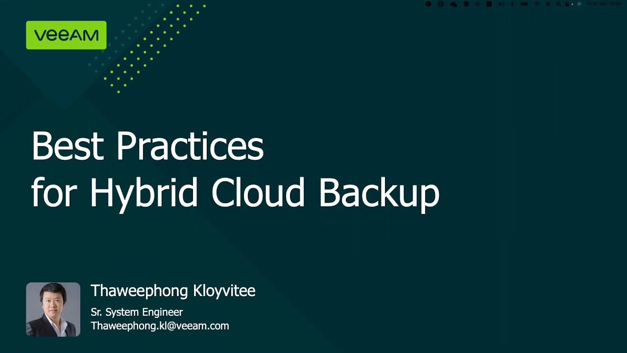 Own Your Data. Any Cloud: Best Practices for Hybrid Cloud Backup [In Thai] video