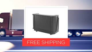 Cambro BAR650PM191 Cambar 80 lb. Ice Sink Gray 7-Bottle Speed Rail Portable Bar