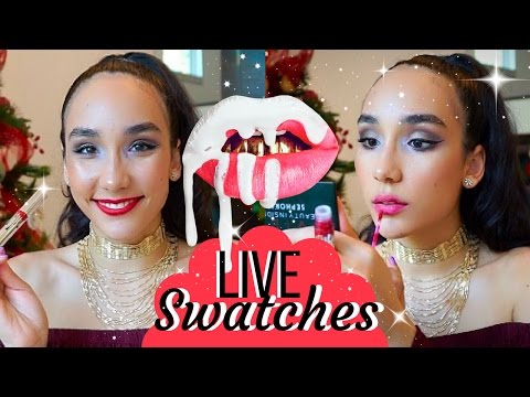 KYLIE COSMETICS SWATCHES! 15 Lipsticks! Holiday Pack Edition! Video