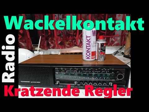 Radio reparatur kratzende Regler Wackelkontakt und kalte Lötstellen reparieren Telefunken Receiver