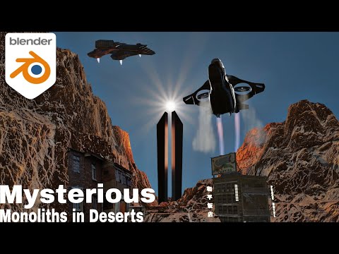 Mysterious Sci-Fi Monoliths | Blender 3D Animation