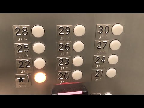 AMAZING 1982 Otis Elevonic 401 High Rise Elevators @ Tabor Center - Denver, CO.