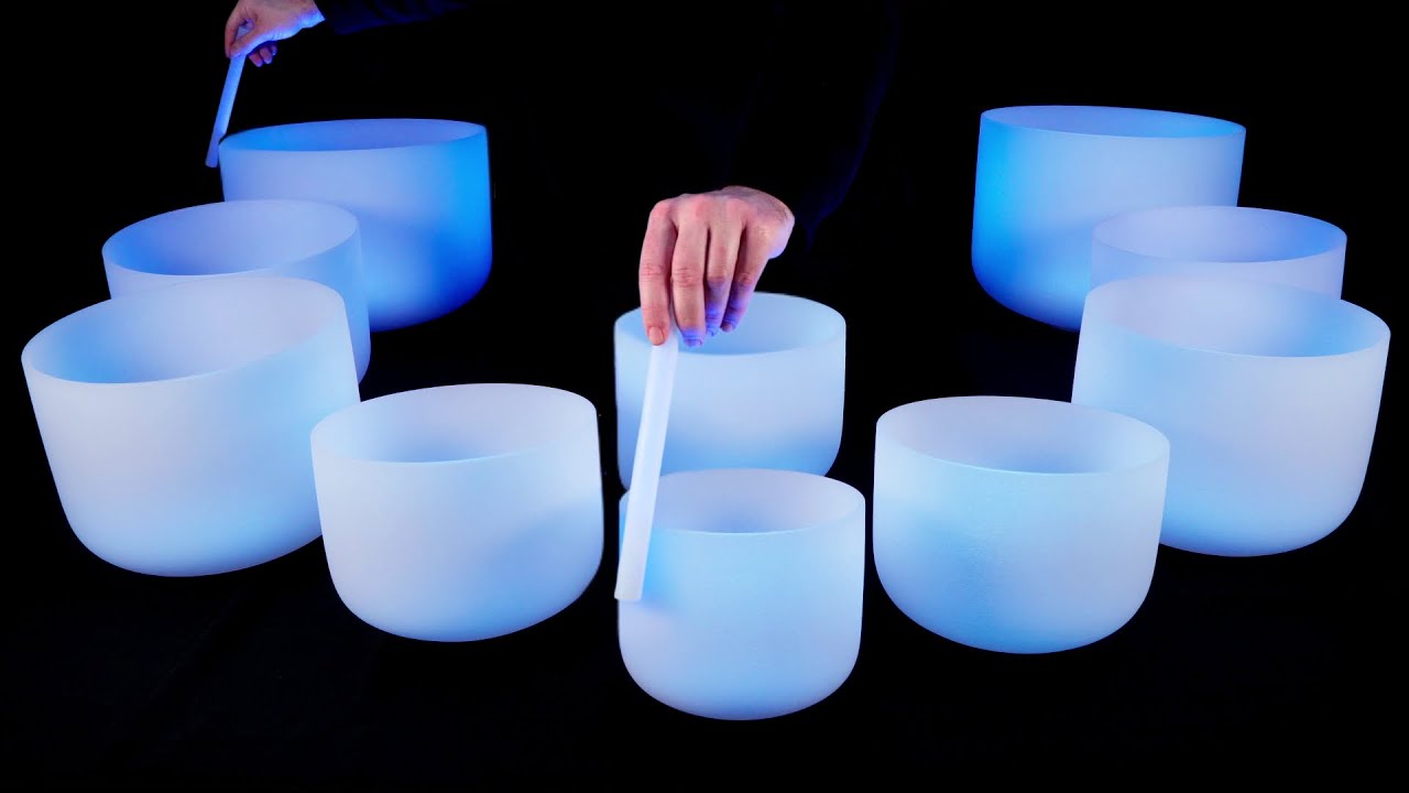 Crystal Bowls for Deep Sleep 🌀 Soothing Solfeggio Frequencies 432 Hz