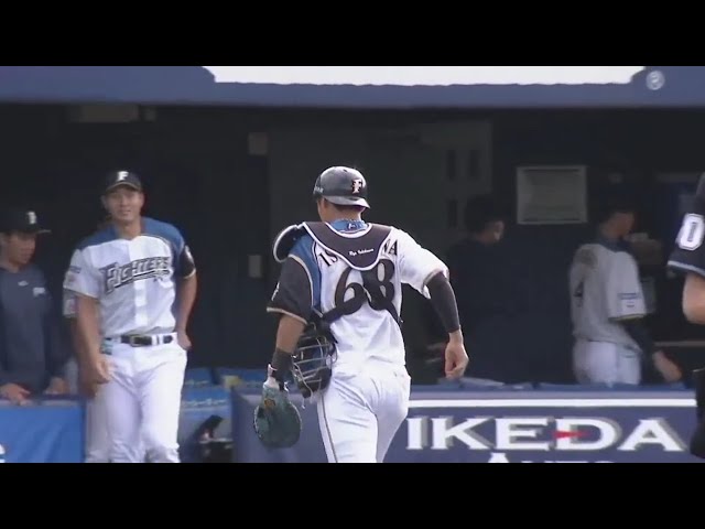 【ファーム】ファイターズ・石川亮 正確な送球で盗塁阻止!! 2020/10/13 F-S(ファーム)