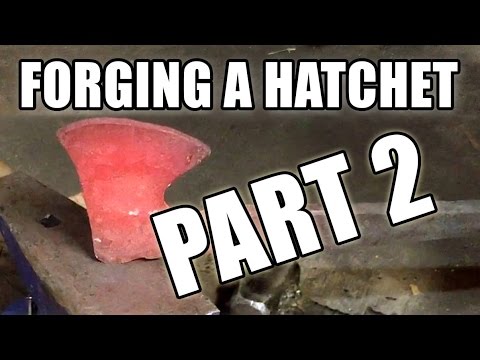 How to make a camp hatchet from half-inch steel plate (Part 2) Chickens Beware! Video