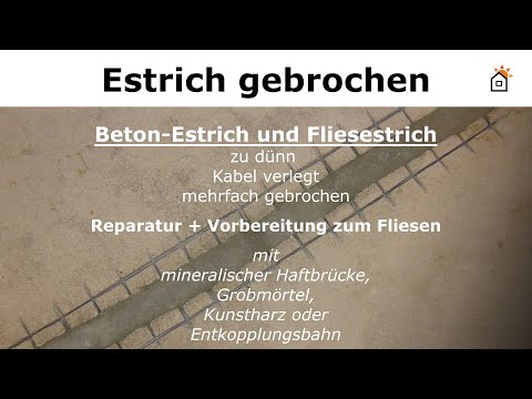 Estrichriss, Beton gebrochen, Betonestrich reparieren
