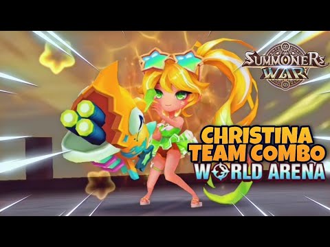 Christina Team Combo in World Arena - Summoners War