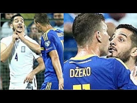 Roma Teammates Dzeko — Manolas Brawl | Bosnia and Herzegovina vs Greece WC Qualifiers 09/06/2017
