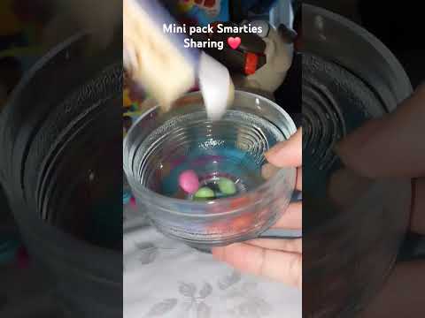 ASMR| Mini pack Smarties unboxing & eating for#snacks#sweet#asmr#shorts ❤️
