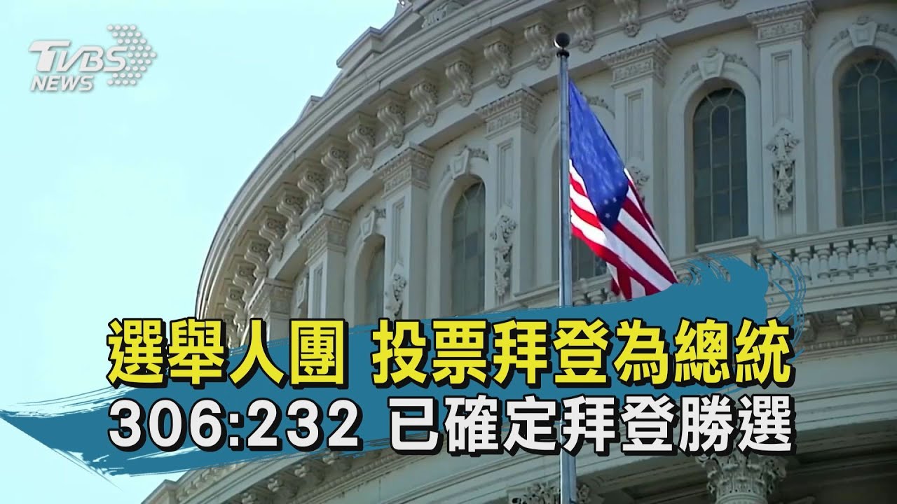 有片/川普最後扎掙無效 各州選舉人投票拜登勝