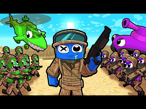 WAR TYCOON RAINBOW FRIENDS! (Blue vs Purple vs Green)