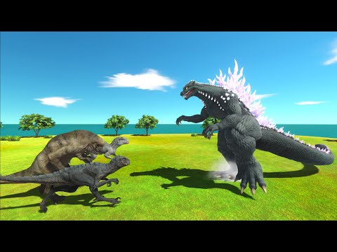 GODZILLA GANGED UP! 😱 1 vs 3: Indominus, Scorpios & D-Rex! | Animal Revolt Battle Simulator