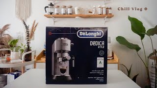 Delonghi Dedica EC685 UNBOXING + making coffee! ☻