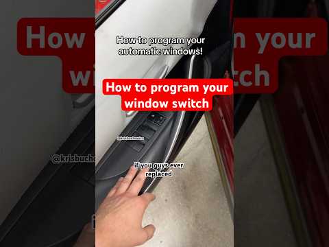 How to program the window switch on a Toyota.