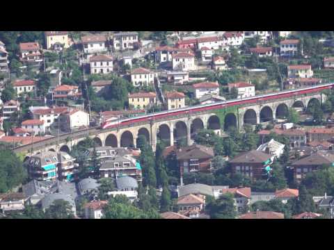 FS ETR 500 Frecciarossa 9758 Trieste Centrale - Torino Porta Nuova, Trieste-Barcola, 11.06.2017. 4k