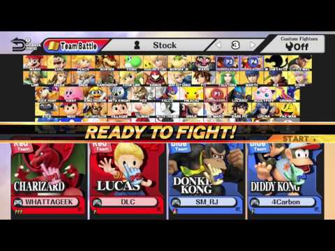 Laf. Sm4sh @ SnB 21 Doubles (Match 2) - Whattageek + DLC vs. RJ + Co-op