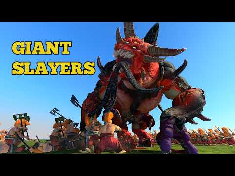 Giant Slayers VS 5 Elite Chaos Monsters | Total War Warhammer 3