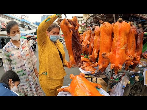 Roasted Pigs for selling on the Qingming festival or Ching Ming Festival@Orussey Market