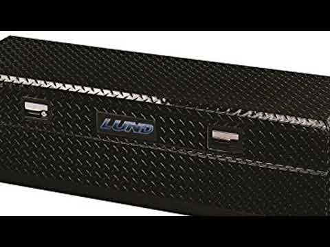Lund 79460T 60 Inch Aluminum Flush Mount Single Lid Truck Tool Box, Diamond Plated, Black