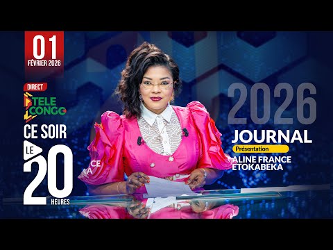 🔴 Direct JOURNAL DE 20H DU 01 FÉVRIER 2026 AVEC ALINE FRANCE ETOKABEKA  #brazzaville  #congo #news