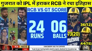 GT Vs RCB Full Match Highlights, Gujarat Vs Bangalore Full Highlights, RCB VS GT FULL HIGHLIGHTS