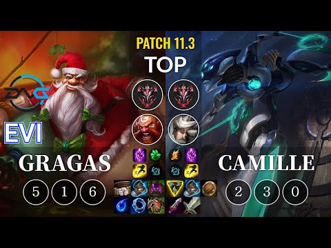 DFM Evi Gragas vs Camille Top - KR Patch 11.3