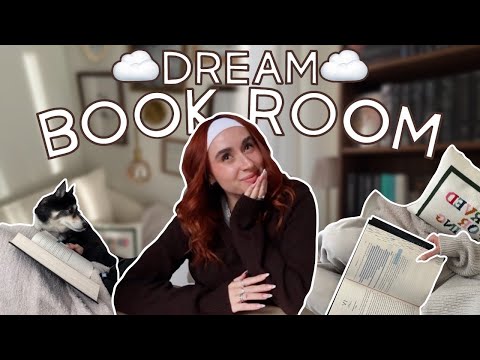 building & designing my DREAM home library🕯️☁️🛠️🦢 (moving series ep. 2 🏠) | full bookshelf tour!