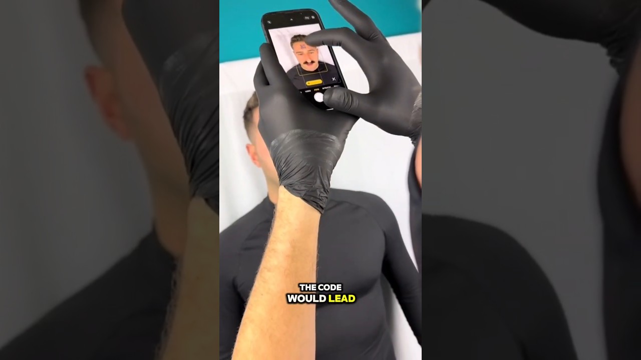 QR Code Tattoo on Forehead❗🫡