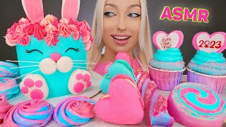 Download lagu ASMR EATING PINK & BLUE FOOD, ICE CREAM, CAKE MACAROONS 케이크 먹방 (EDIBLE NEW YEAR SWEETS) MUKBANG먹방 4K mp3