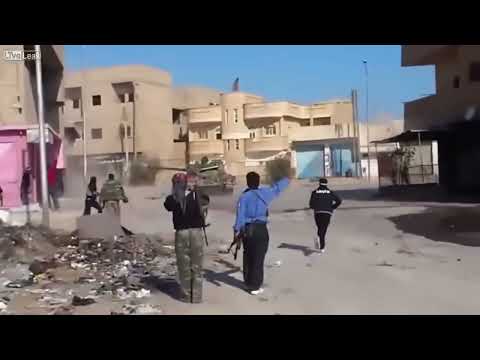 Syrian Free Army T55 hit by an ATGM