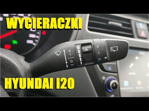 Jak włączyć WYCIERACZKI przód tył spryskiwacz | obsługa Hyundai I20 2015-2020 | Doszkalanie Warszawa