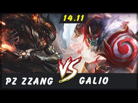 Pz ZZang - Yasuo vs Galio MID Patch 14.11 - Grandmaster Yasuo Gameplay