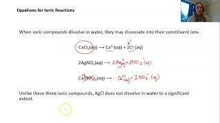 Chapter 7.1b Equations for Ionic Reactions