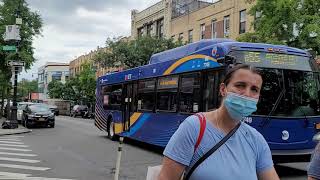 New Flyer XD40 #7749 on Q55 bus action Myrtle Av Cypress Av