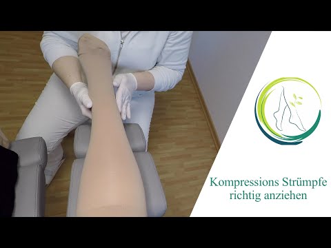 Kompressions Strümpfe richtig anziehen, podologinandrea