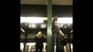 Singing on subway platform