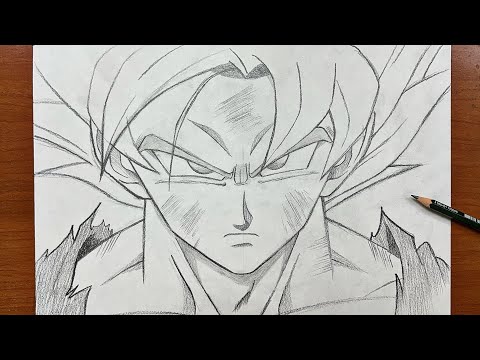 How to draw goku blue step-by-step | Easy to draw