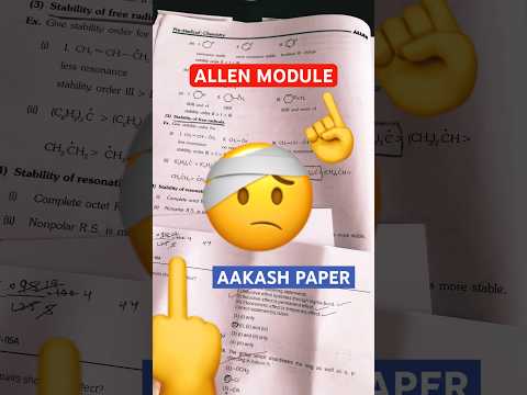 DHOKA! ALLEN module vs AAKASH paper🤕 #allendigital #allen #aakash #unfair #pw #neet2025 #module