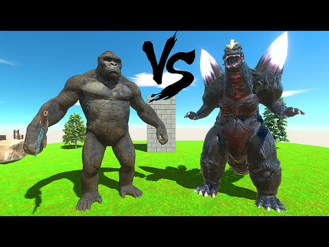 MONSTER BATTLE #9 | KING KONG VS SPACE GODZILLA - Animal Revolt Battle Simulator