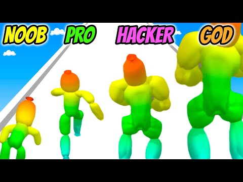NOOB vs PRO vs HACKER vs GOD - Tall Balloon Run 3D