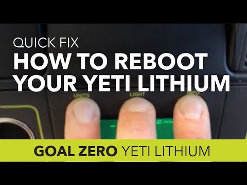 How to reset/reboot your Goal Zero Yeti Lithium generator when it stops working: A quick fix!
