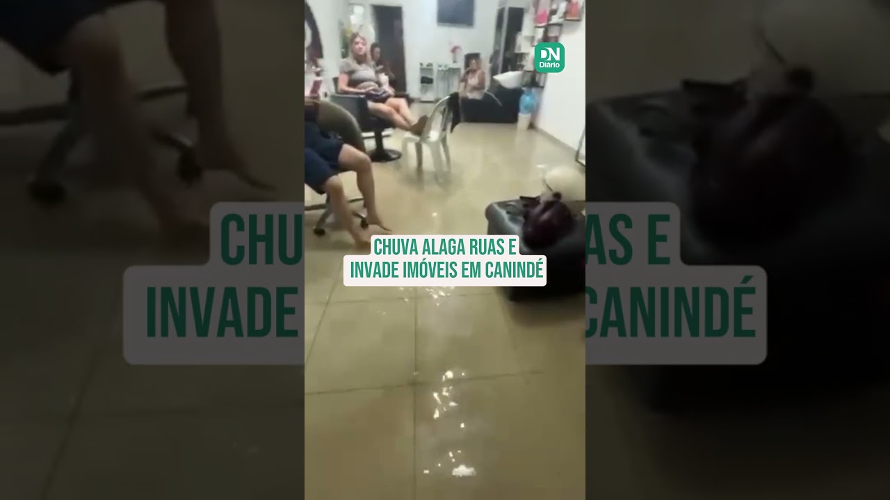 Imagem da notícia Chuva alaga ruas e invade imóveis em Canindé 