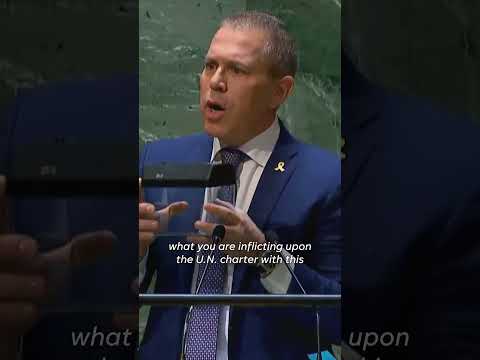 Angry Israeli ambassador shreds UN charter in protest of Palestine membership Shorts