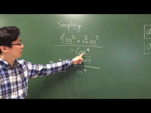 12.1j (5m^2 x 4m^7) ÷  -6m^4