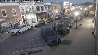 Vicksburg Michigan Main Street Live 24/7 live webcam