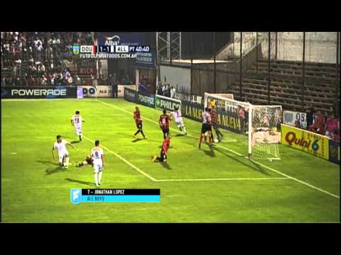 Gol de López. Douglas Haig 1 - All Boys 1. Fecha 3. Primera B Nacional 2015. FPT.