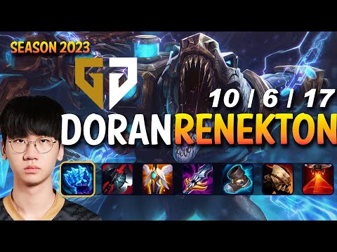 GEN Doran RENEKTON vs QUINN Top - Patch 13.13 KR Ranked